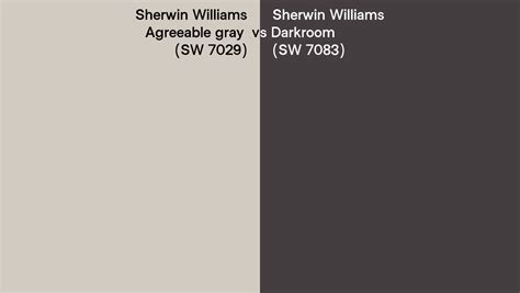 Sherwin Williams Agreeable Gray Vs Darkroom Side By Side Comparison