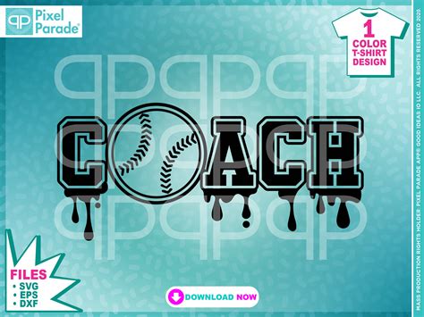 Coach Svg Baseball Coach Svg Baseball Svg Baseball Drip - Etsy