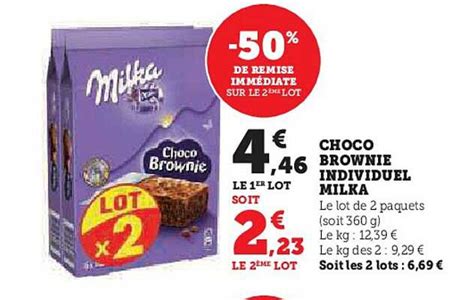 Promo Choco Brownie Individuel Milka Chez U Express Icatalogue Fr