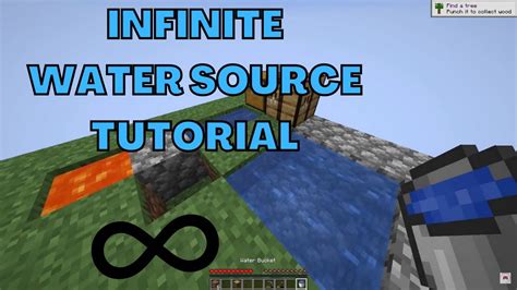 How To Make An Infinite Water Source In Minecraft Skyblock Youtube