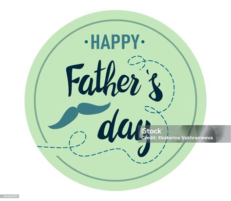 Happy Fathers Day Lettering Template For Greeting Card Banner Flyer