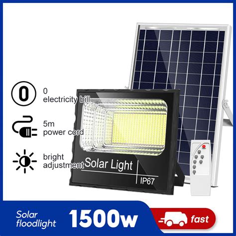 Solar Floodlight W Solar Light Outdoor Waterproof Solar Street