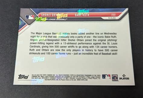 Yahoo オークション 2023 Topps Now 233 Shohei Ohtani Babe Ruth