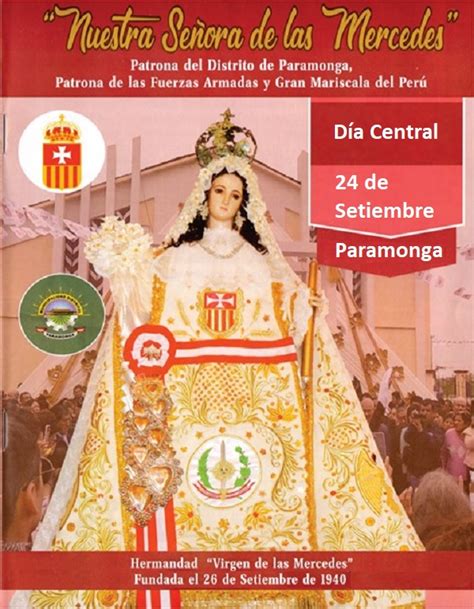 24 De Setiembre Festividad En Honor A La Virgen De Las Mercedes En