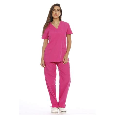 Just Love Womens Scrub Sets Six Pocket Medical Scrubs V Neck With