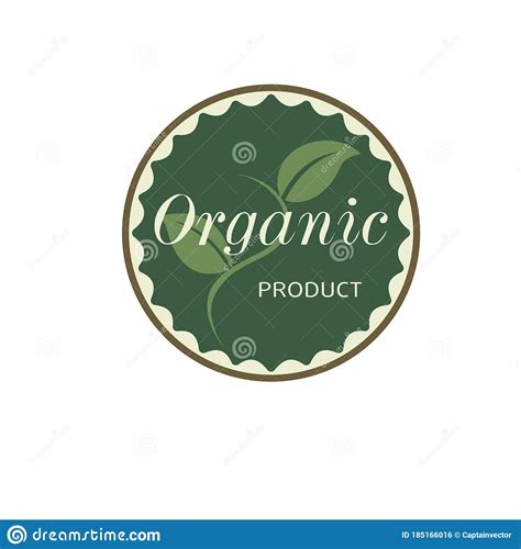 Organic Product Label Vector Illustration Decorative Design Stock