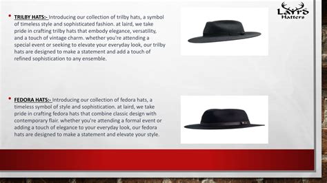 PPT - Unleash Your Style with Exquisite Hats At Laird Hatters ...