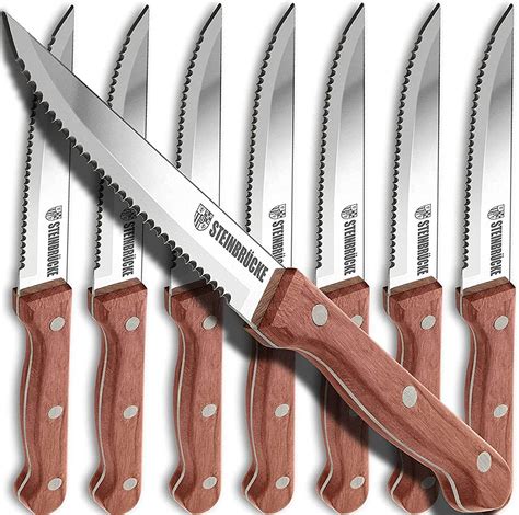 Amazon Elemake Steak Knife Set Steak Knife With Wooden Handle