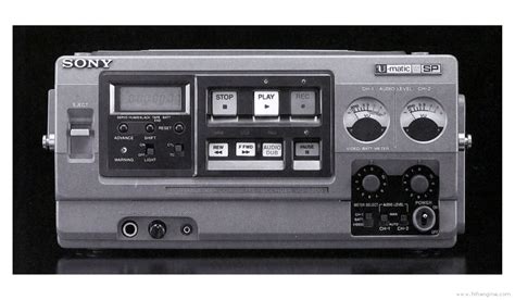 Sony VO 8800 Portable Video Cassette Recorder Manual HiFi Engine