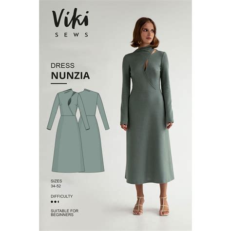 Nunzia Dress Viki Sews Sewing Pattern Size 6 24 Sew Essential