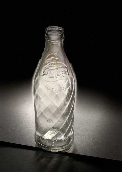 Vintage Pepsi Cola Glass Embossed Swirl Bottle Clear 10 Oz 3924484703