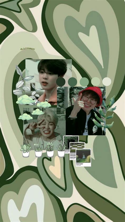 Jimin Green Aesthetic Wallpaper