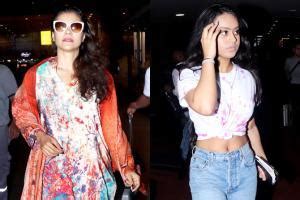 Mother-daughter duo Kajol and Nysa Devgan snapped at Mumbai airport