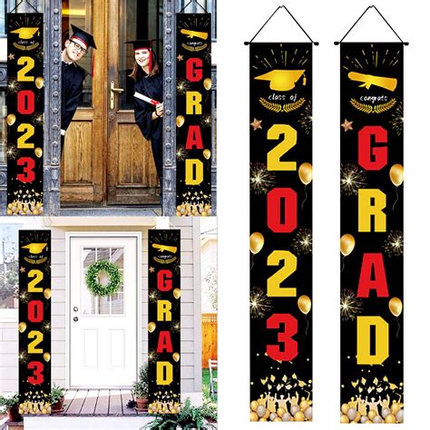 Graduation Party Decorations Graduation Porch Sign Class Congrats