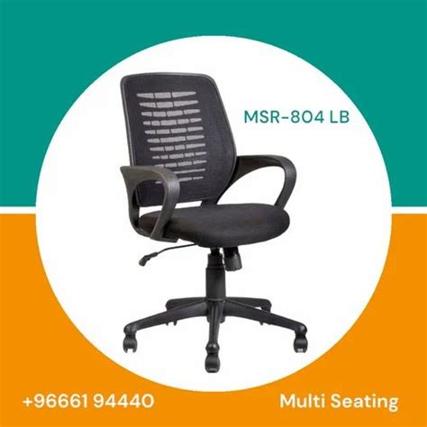 High Back Workstation Office Chair Fixed Arm Black At Rs 3500 In