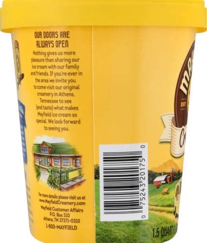 Mayfield Creamery Signature Vanilla Ice Cream Tub Qt King Soopers