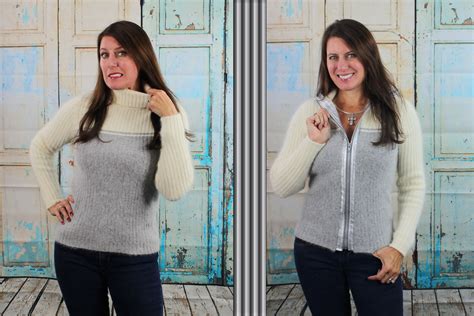 Diy Refashion A Sweater Into A Sweater Jacket Angela Wolf Bloglovin