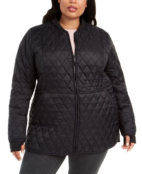 Calvin Klein Plus Size Quilted Hooded Jacket Macy S