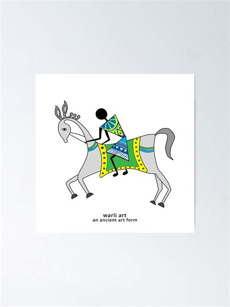 "Horse Rider - Warli Art - Traditional & Heritage Style Graphic Design ...