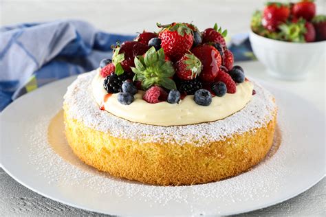 Classic Genoise With Lemon Curd Mousse And Fresh Berries Recipe Swans