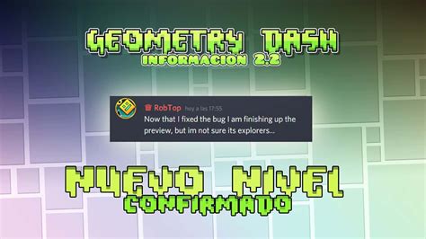 ¡robtop Confirma Nuevo Nivel Para Geometry Dash 22 El Nivel De La