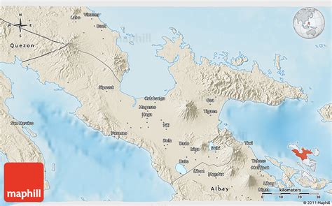 Shaded Relief 3d Map Of Camarines Sur