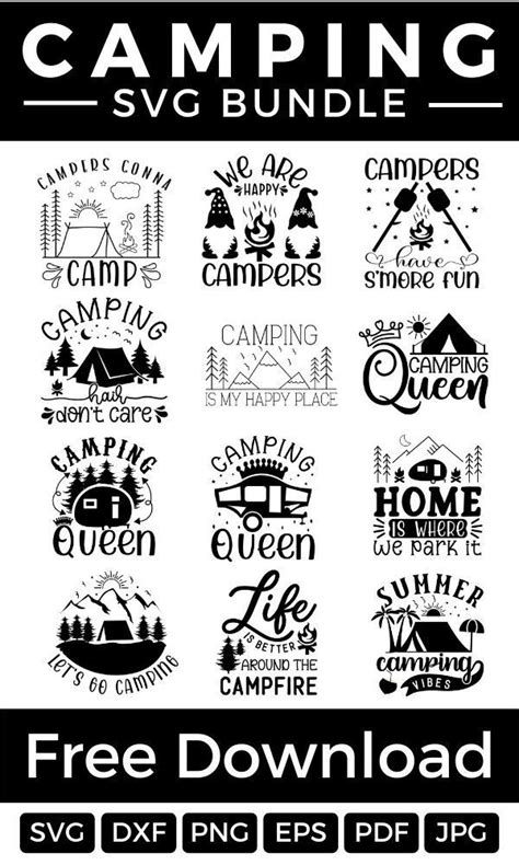 Camping Svg Files For Cricut Camper Svg Bundle Camp Life Svg Camping