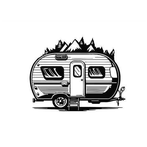 CAMPER CARAVAN SVG, Camper Clipart, Camping Svg, Camper Svg - Inspire ...