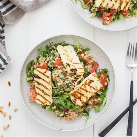 Bulgur Salat Mit Halloumi Zitronen Dressing Rezept Elle Republic