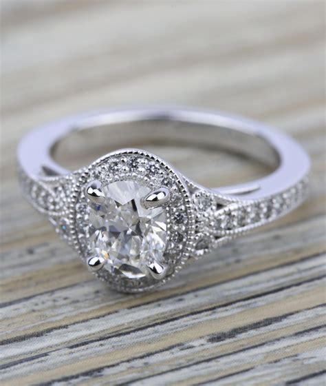 A Stunning 1 Carat Oval Diamond Art Deco Engagement Ring Ovalengagementring Deco Engagement