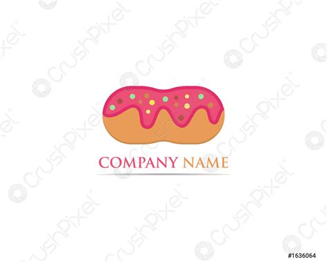 Donuts Logo Vektor Vorlage Illustration Stock Vektorgrafi 1636064