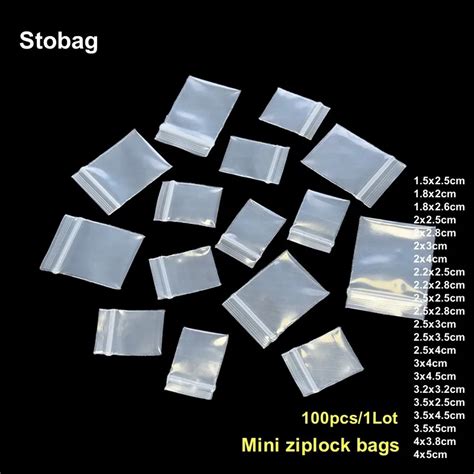 Stobag Mini Bolsas Ziplock Transparentes De Piezas Bolsas Peque As