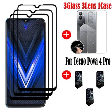 Full Glue Tempered Glass For Tecno Pova 4 Pro Screen Protector Glass