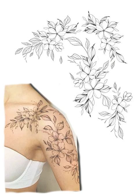 Pin on татуировка Floral tattoo shoulder Shoulder tattoos for women