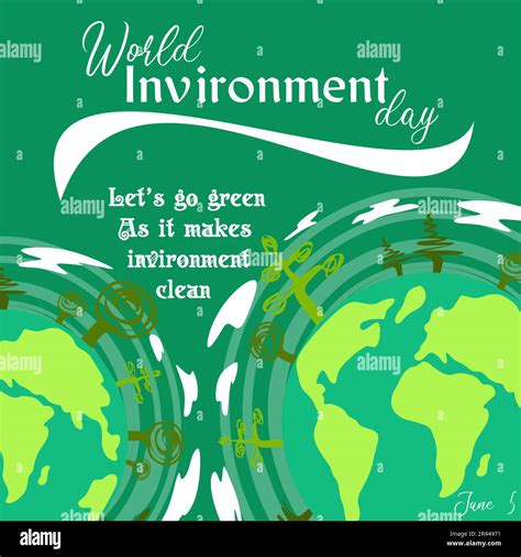 World Environment Day Earth Day Save The Planet Concept Green Eco