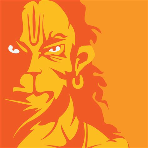 Hanuman Jayanti poster wallpaper design, Hindu God silhouette background, vector banner 11974082 ...