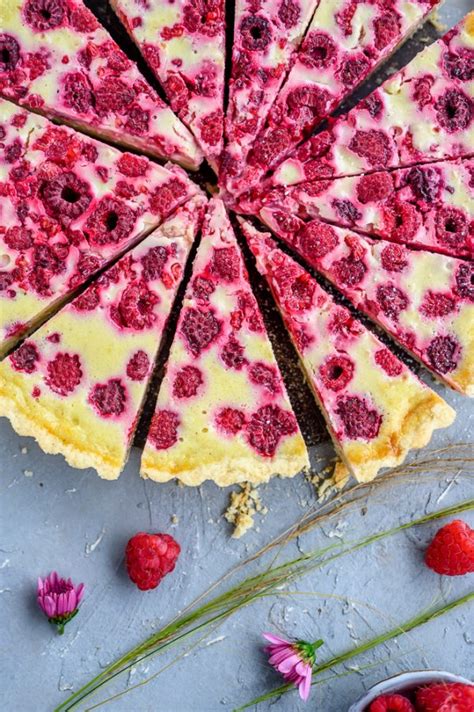 Himbeer Tarte Mit Wei Er Schokolade Creme Knusperst Bchen