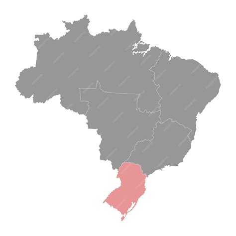 Mapa Da Região Sul Do Brasil Ilustração Vetorial Vetor Premium