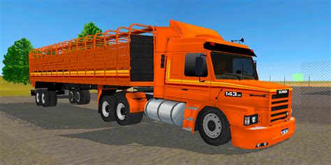 Skins Scania 113H E Boiadeira Laranja Skins Grand Truck Simulator 2