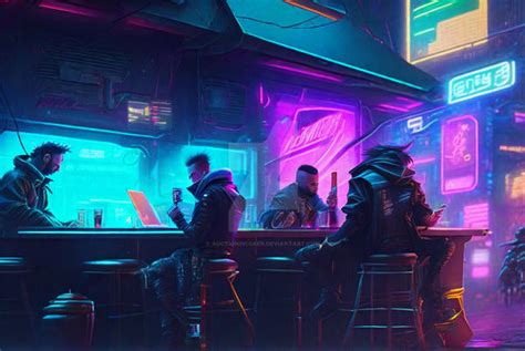 Cyberpunk Bar by auctionpiccker on DeviantArt