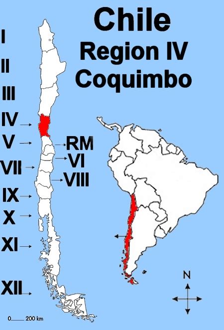 Chile Map Of Coquimbo Region