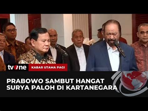 Momen Surya Paloh Disambut Hangat Saat Ke Kediaman Prabowo Subianto Tvone