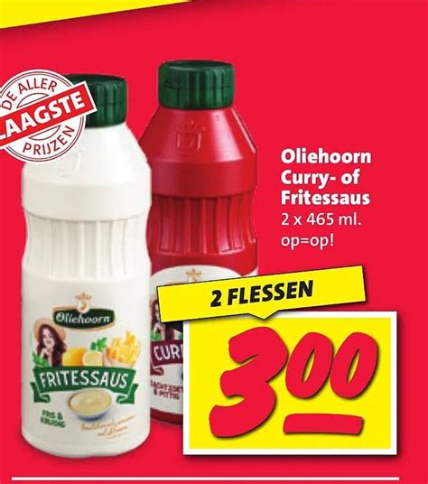 Oliehoorn Curry Of Fritessaus Aanbieding Bij Nettorama