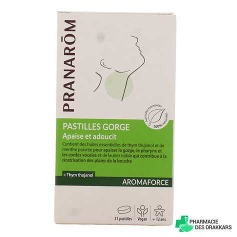 Pranarom Aromaforce Pastilles Gorge Apaise Et Adoucit