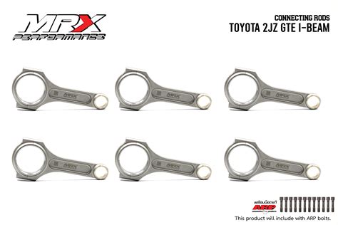 MRX Connecting Rod For 2JZ GTE Engine I Beam ARP 2000 Mrxperformance