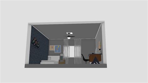 Quarto Masculino Adolescente De Rafael Planta 3D Mooble