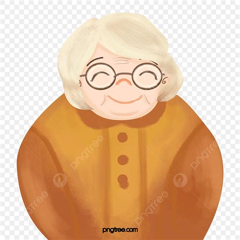 Grandma Hair Png Image Brown White Hair Grandma Glasses Brown White Hair Old Woman Png Image