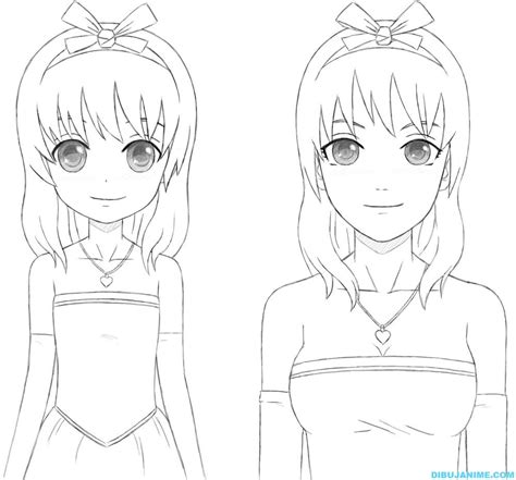 Como Dibujar Diferencias Entre Una Niña Y Mujer Adulta Anime Manga