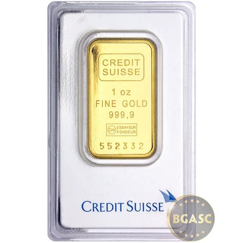 Oz Credit Suisse Gold Bar New W Assay L Bgasc