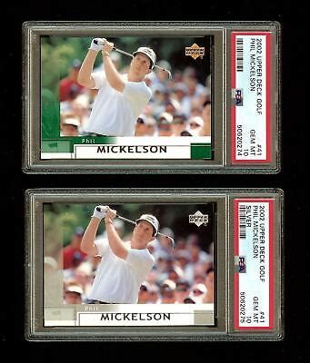 Phil Mickelson X Upper Deck Golf Rc Rookie Card Silver Psa